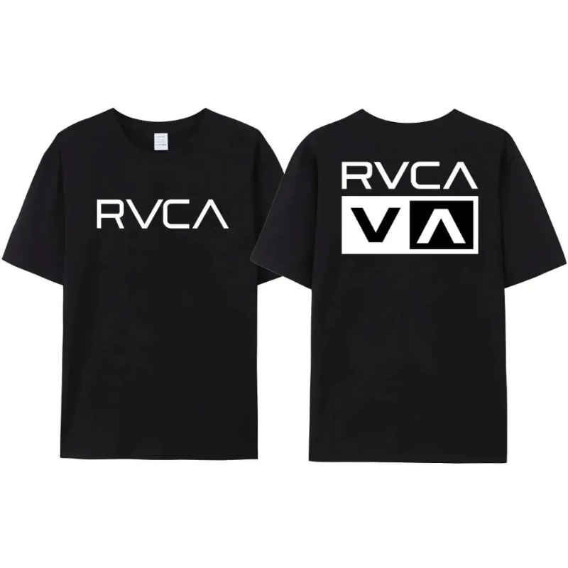 Streetwear Brand Designer - RVCA T-shirt Mannen Vrouwen Zwart Tee
