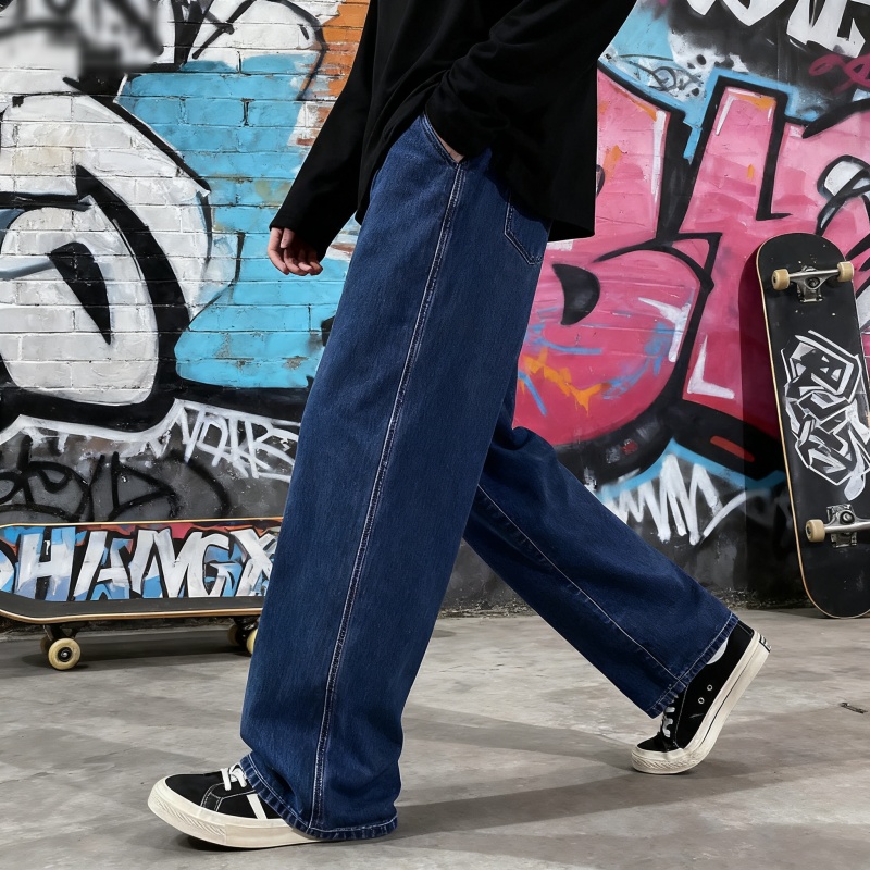 Streetwear Brand Denim - 2025 nieuwe streetwear losse jeans heren