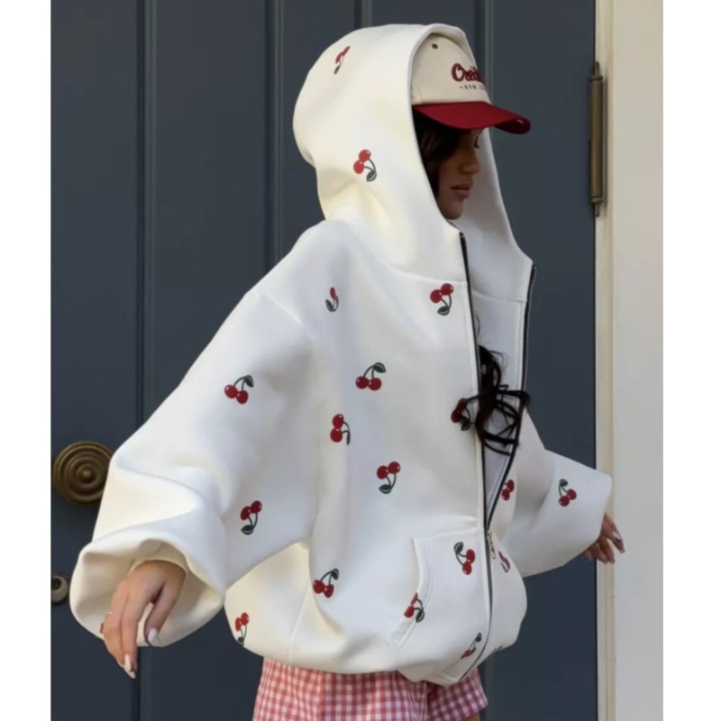Damessweatshirt met kersenprin - Streetwear Brand Fashion recensie en prijs
